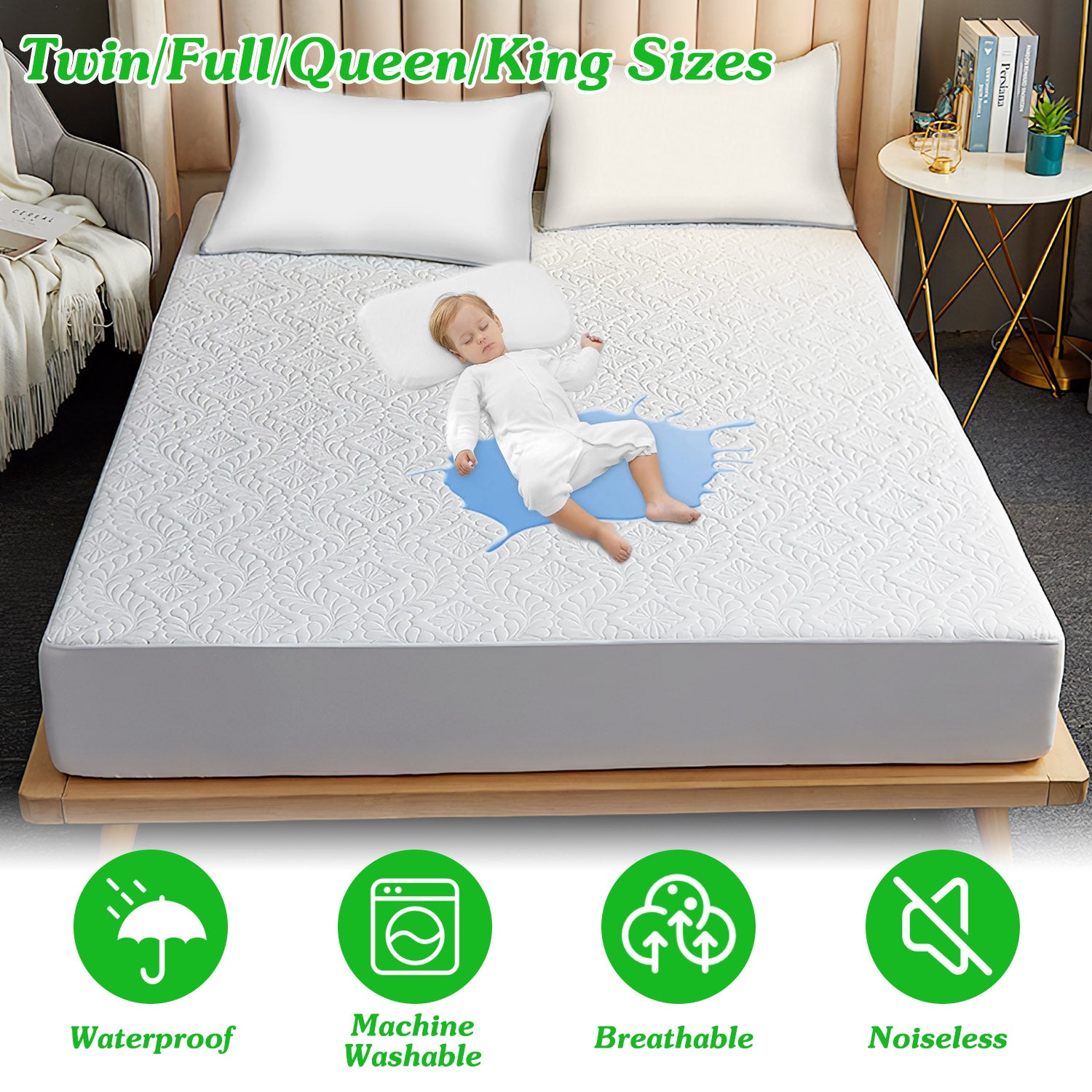 Waterproof Mattress Protector – Quiet, Breathable Protection for Seniors & Memory Care