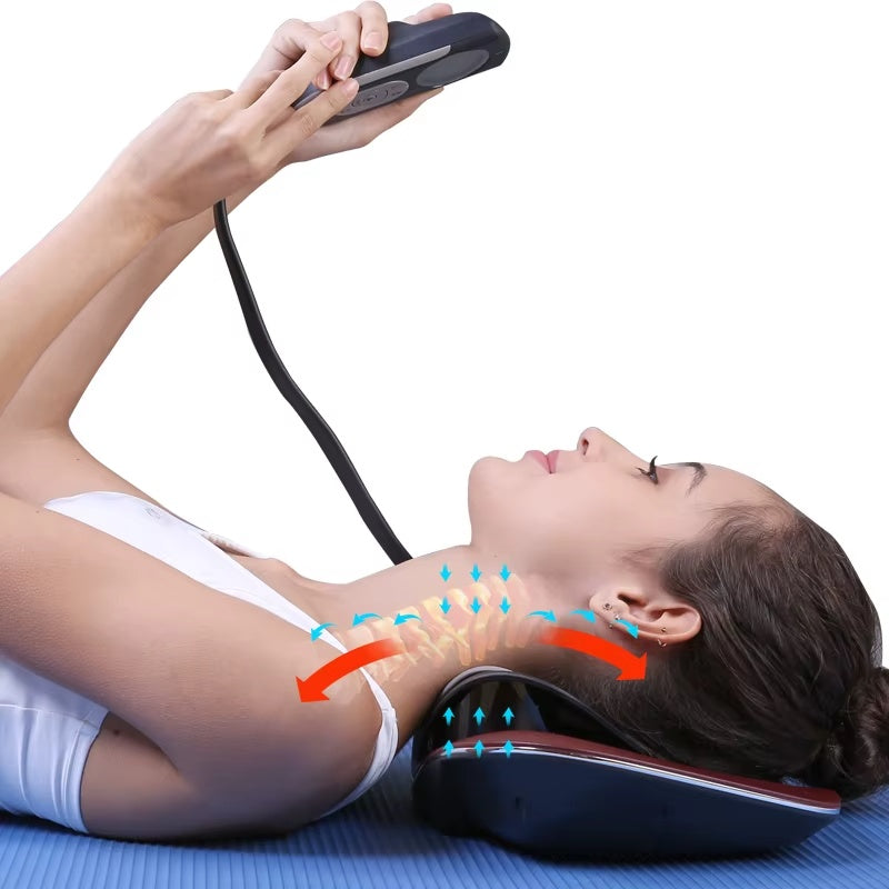 Neck & Shoulder Heat Therapy Massage Pillow – Gentle Relief for Caregivers