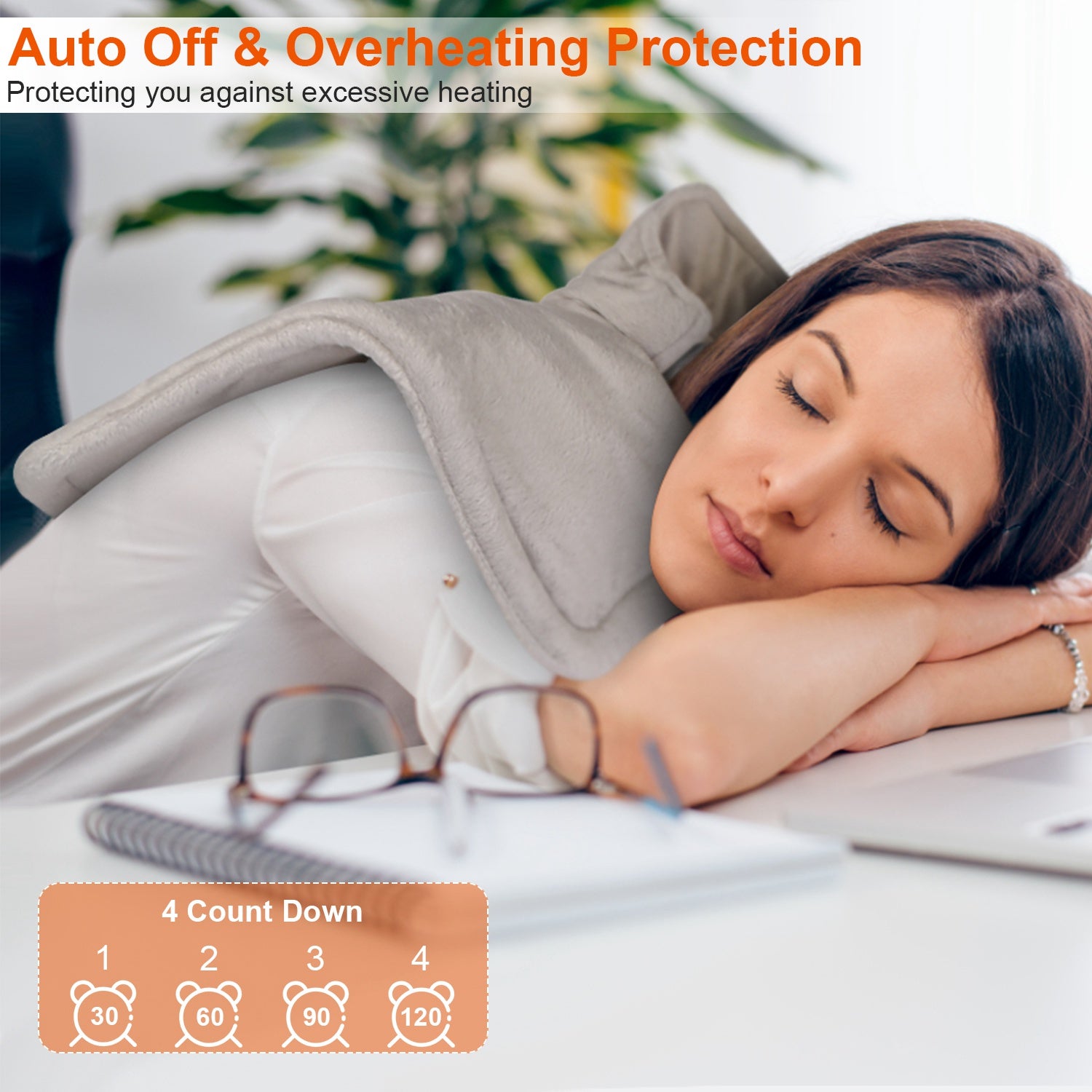 Large Weighted Heating Pad for Neck & Shoulders – Soothing Relief for Caregivers & Loved Ones