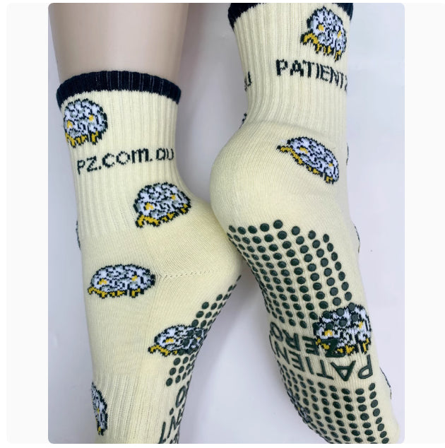 Non-Slip Cotton Grip Socks – Unisex Indoor Safety Socks for Seniors